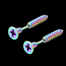2pc Unisex Women Men Earrings Stainless Steel Piercing Nail Screw Stud Earrings Punk Rock Helix Ear Piercings Spiral Jewelry