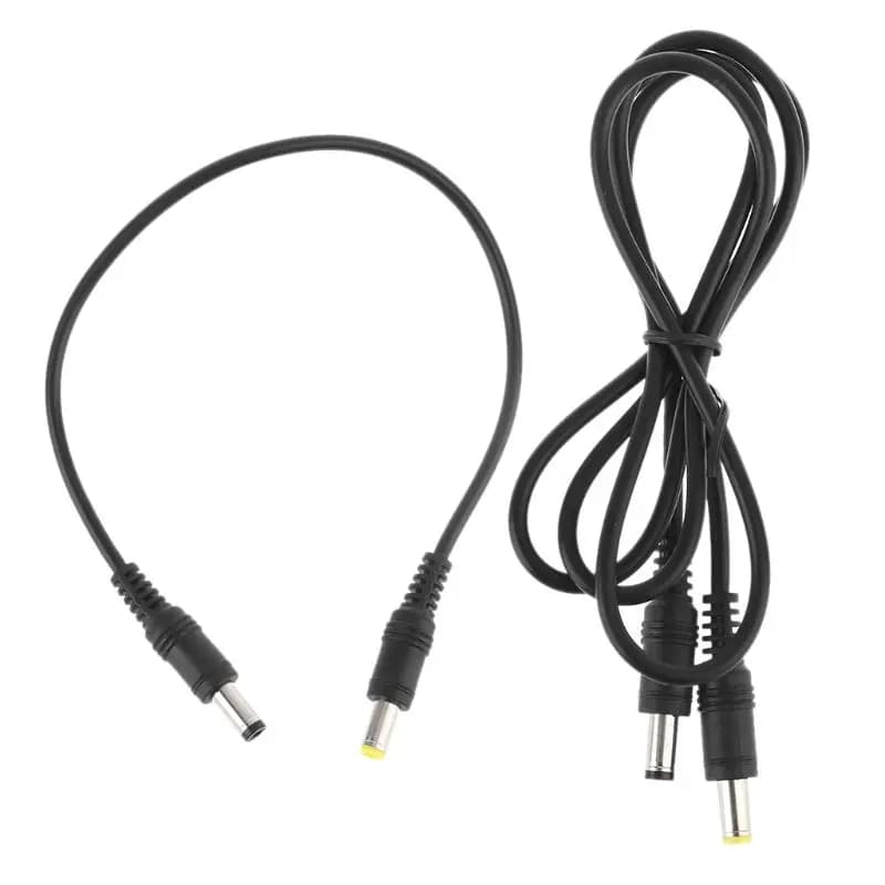 Universal DC Power Plug 5.5 x 2.1mm Male To 5.5 x 2.5mm Male Adapter Extension Power Supply Cable For LED CCTV Camera Laptop