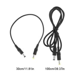Universal DC Power Plug 5.5 x 2.1mm Male To 5.5 x 2.5mm Male Adapter Extension Power Supply Cable For LED CCTV Camera Laptop