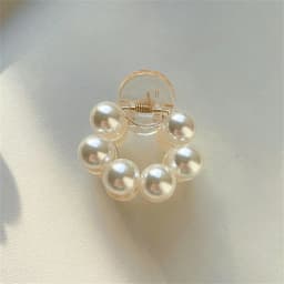 Korean Imitation Pearl Hair Claws For Women Geometric Hair Clip Large Catch Clip Shark Clip Back Head Hair Clip Hair Accessories