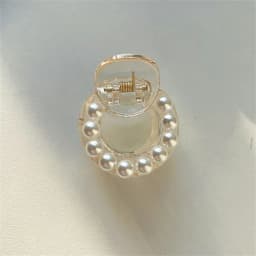 Korean Imitation Pearl Hair Claws For Women Geometric Hair Clip Large Catch Clip Shark Clip Back Head Hair Clip Hair Accessories
