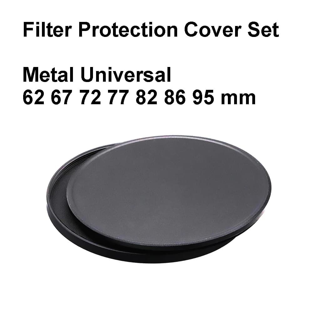 Metal Lens Filter Protection Lid Cover Set Storage Stack Cap 62 67 72 77 82 86 95 mm Aluminum Universal for Filter UV CPL ND etc