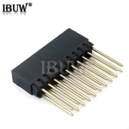 2.54mm 2x10P/16P/20P/25P/32P/40 Pin Female Stacking Header Connector Dual Row 2x20P PC104 For Raspberry Pi 2