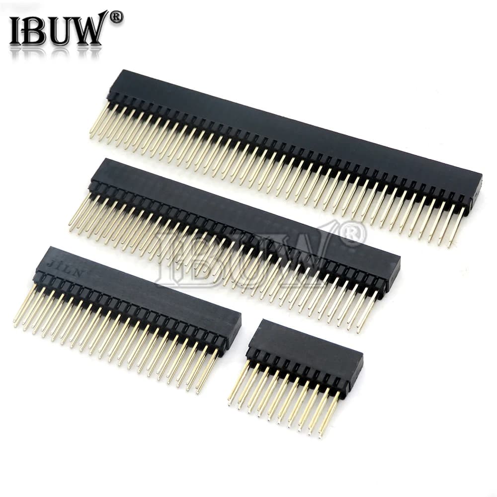 2.54mm 2x10P/16P/20P/25P/32P/40 Pin Female Stacking Header Connector Dual Row 2x20P PC104 For Raspberry Pi 2