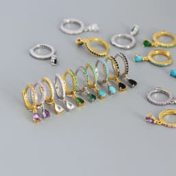 Women's Fashion Tiny Hoop Earrings Shiny Crystal Colorful Zirconia Copper Round Circle Female Trendy Ear Accessory Jewelry Gifts