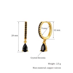 Women's Fashion Tiny Hoop Earrings Shiny Crystal Colorful Zirconia Copper Round Circle Female Trendy Ear Accessory Jewelry Gifts