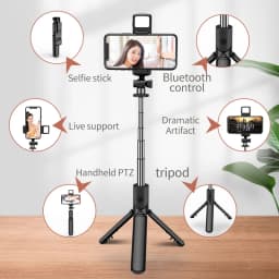 FGCLSY Bluetooth Wireless Selfie Tripod with Fill Light 360 Degree Rotation Remote Shutter Is Suitable for Travel Shooting