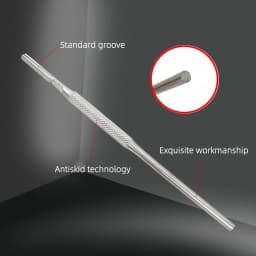 Extra Long Stainless Steel Surgical Knife Handle, 3 # 4 # 7 # 9 # Round Knife Holder for Hobby Carft Carving Model DIY blade