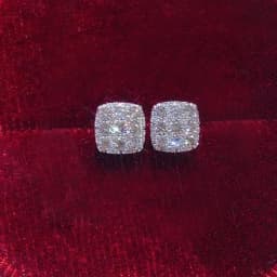 Huitan Silver Color Small Stud Earrings for Women Geometric Square Shape Daily Wear Fashion Versatile 2022 Earrings Jewelry