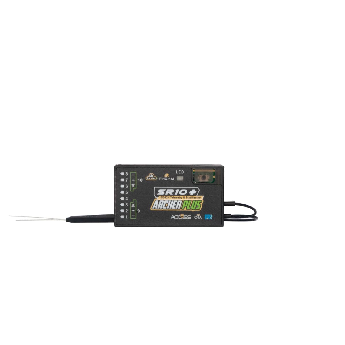 FrSky Archer Plus SR10+ Receiver  3-Axis Gyro & Accelerometer  10 Configurable Channels ACCESS & ACCST D16 Compatible