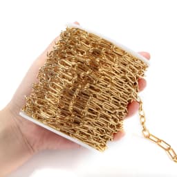 1meter stainless steel chains paper clip shape star chain for jewelry making DIY