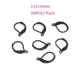 20-30Pcs Stainless Steel Hypoallergenic Earrings Hooks Findings Black Plated Ear Wire Hooks For DIY Jewelry Making Supplier