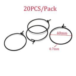 20-30Pcs Stainless Steel Hypoallergenic Earrings Hooks Findings Black Plated Ear Wire Hooks For DIY Jewelry Making Supplier