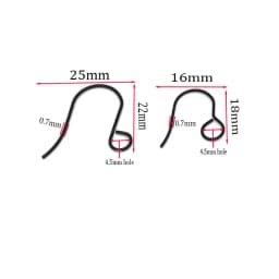 20-30Pcs Stainless Steel Hypoallergenic Earrings Hooks Findings Black Plated Ear Wire Hooks For DIY Jewelry Making Supplier
