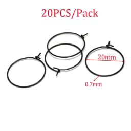20-30Pcs Stainless Steel Hypoallergenic Earrings Hooks Findings Black Plated Ear Wire Hooks For DIY Jewelry Making Supplier