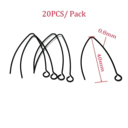 20-30Pcs Stainless Steel Hypoallergenic Earrings Hooks Findings Black Plated Ear Wire Hooks For DIY Jewelry Making Supplier