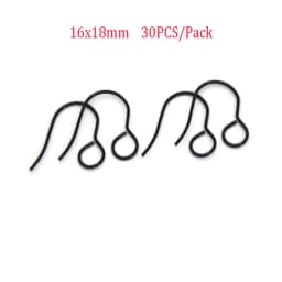 20-30Pcs Stainless Steel Hypoallergenic Earrings Hooks Findings Black Plated Ear Wire Hooks For DIY Jewelry Making Supplier