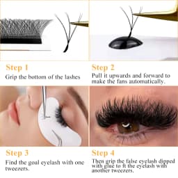 LAKANAKU 6D Shape Cilia Eyelash Extension 0.07 C/D Mink Natural Soft Professional Makeup Cilios