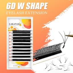 LAKANAKU 6D Shape Cilia Eyelash Extension 0.07 C/D Mink Natural Soft Professional Makeup Cilios