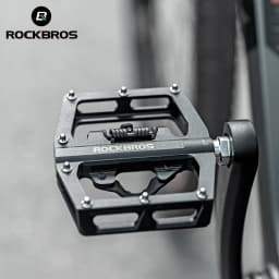 ROCKBROS Bicycle Pedal Non-Slip MTB Bike Pedals Aluminum Alloy Flat Platform Applicable SPD Half-lock Pedal Cycling Accessories