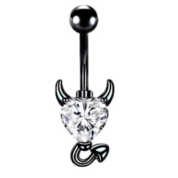1PC Crystal Belly Button Ring Bat Fox Navel Piercing Heart Devil Belly Ring Snake Belly Button Piercing Ombligo Lot Body Jewelry