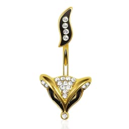 1PC Crystal Belly Button Ring Bat Fox Navel Piercing Heart Devil Belly Ring Snake Belly Button Piercing Ombligo Lot Body Jewelry