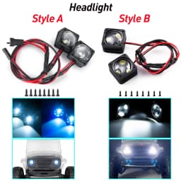 AXSPEED RC Car LED Light Headlights Taillight for Vanquish Products VS4-10 Phoenix VPS09007 1/10 RC Crawler Car Upgrade Parts