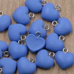 20Pcs 13X15MM Cute 9 Color Heart Resin Earring Charms Diy Findings Kawaii 3D Phone Keychain Bracelets Pendant For Jewelry Making