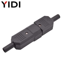 5/10pcs IEC 320 AC Power Connector C13 C14 Rewireable 10A 250V Black Electrical 3 Pin Female Male Straight Cable Plug Socket