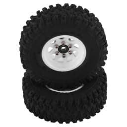 4pcs Metal 1.0" Beadlock Deep Dish Wheel Tire Set For 1/18 1/24 RC Crawler Car Axial SCX24 AX24 TRX4M FMS FCX24 Upgrade Parts