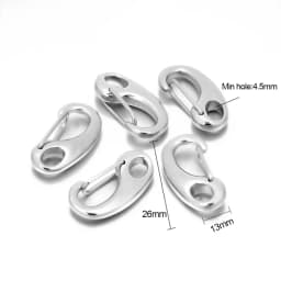 5Pcs Stainless Steel D-shaped Lobster Clasp Necklace Chains Hooks Connectors Parts for Jewelry Making DIY Crafts Findings