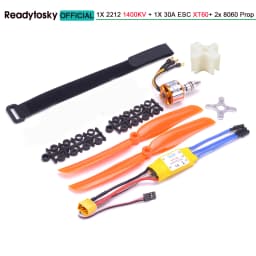 A2212 2212 1400KV 2200KV Brushless Motor 30A ESC SG90 9G Micro Servo 6inch / 8inch Propeller for RC Fixed Wing Plane Helicopter