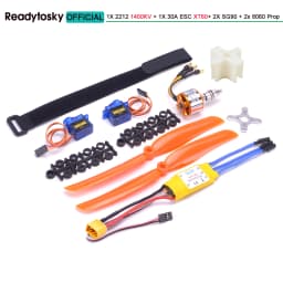 A2212 2212 1400KV 2200KV Brushless Motor 30A ESC SG90 9G Micro Servo 6inch / 8inch Propeller for RC Fixed Wing Plane Helicopter