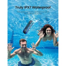 WISETIGER Bluetooth Speaker Outdoor IPX7 Waterproof 25W BT5.3 Loudspeaker Stereo Surround Speaker with Cool Pulsing EQ Lights