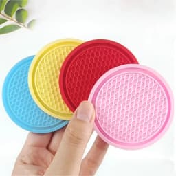 Car Coaster Anti-Slip Silicone Water Cup Pad Car Interior Bottle Cup Mat Cup Holder Pad Decor Auto Accessories