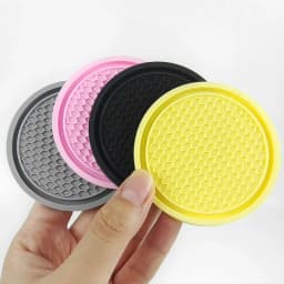 Car Coaster Anti-Slip Silicone Water Cup Pad Car Interior Bottle Cup Mat Cup Holder Pad Decor Auto Accessories