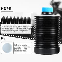 eTone 1000ml Compressible Chemical Bottle 120 135 4x5 Negatives Film Developer Liquid Container Darkroom Developing Supplies