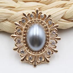10 Pieces of 24 * 28MM Alloy Diamond Pearl Buttons Fashion Gorgeous Wedding Party Holiday Creative DIY Beautiful Decorative Acce