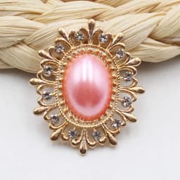 10 Pieces of 24 * 28MM Alloy Diamond Pearl Buttons Fashion Gorgeous Wedding Party Holiday Creative DIY Beautiful Decorative Acce