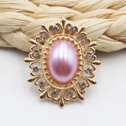 10 Pieces of 24 * 28MM Alloy Diamond Pearl Buttons Fashion Gorgeous Wedding Party Holiday Creative DIY Beautiful Decorative Acce