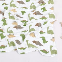 Elinfant Cute Soft Print Baby Towel Wrap 120x110cm Bamboo Cotton Baby Muslin Swaddle Blanket