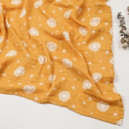 Elinfant Cute Soft Print Baby Towel Wrap 120x110cm Bamboo Cotton Baby Muslin Swaddle Blanket