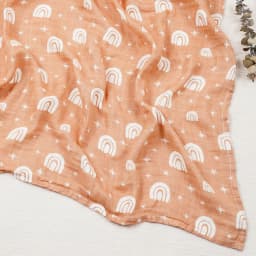 Elinfant Cute Soft Print Baby Towel Wrap 120x110cm Bamboo Cotton Baby Muslin Swaddle Blanket
