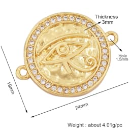 Trendy Star Moon Love Heart Flower Connector,18K Gold Plated CZ Charm Jewelry Findings Bracelet Necklace Accessories Supply M55
