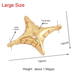 Trendy Star Moon Love Heart Flower Connector,18K Gold Plated CZ Charm Jewelry Findings Bracelet Necklace Accessories Supply M55