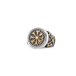 Vintage Viking Stainless Steel Compass Ring Men's Viking Valknut Axe Ring Punk Odin Rune Gold Color Ring Jewelry Gift Wholesale