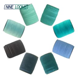 NINE LOOMS Plain Shiny Fold Over Elastics FOE 5/8" 15mm Spandex Band Tape Hair Tie Headband DIY Sewing Trim 50 100 Yard by Spool