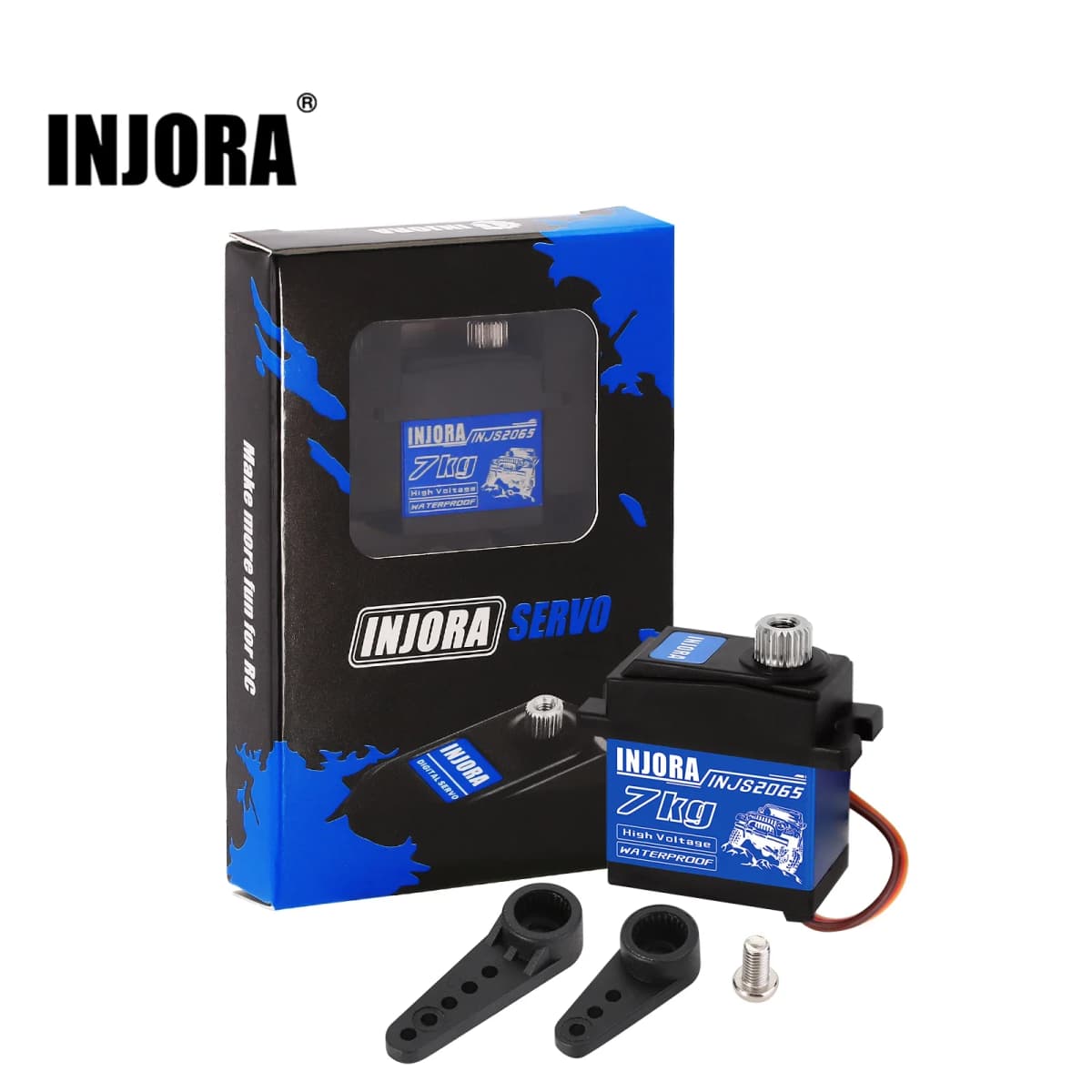 INJORA INJS2065 7KG High Voltage Waterproof Metal Gear 2065 Digital Micro Servo