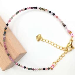 Fashion Faceted Gemstones 2mm Beads Necklace Bracelet Pink Quartz Crystal Tourmaline Agate Choker Men Female Jewelry Party Gift