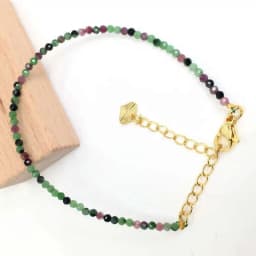Fashion Faceted Gemstones 2mm Beads Necklace Bracelet Pink Quartz Crystal Tourmaline Agate Choker Men Female Jewelry Party Gift